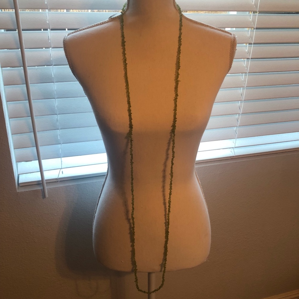 Long green necklace NWT
